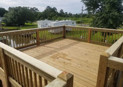 Raised deck view